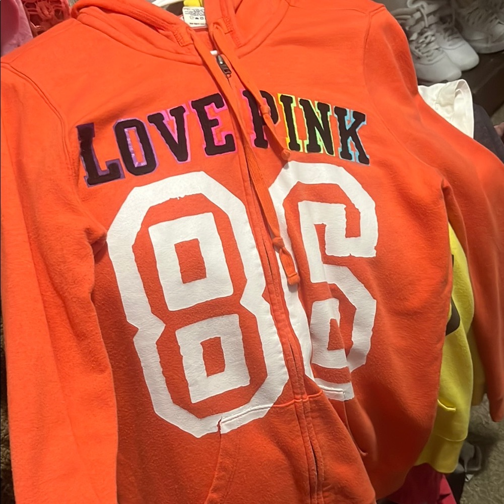 PINK Victoria's Secret Orange Kids Hoodie